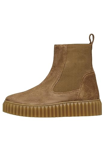 VOILE BLANCHE Stiefeletten aus Veloursleder, Hellbraun 36 im Sale